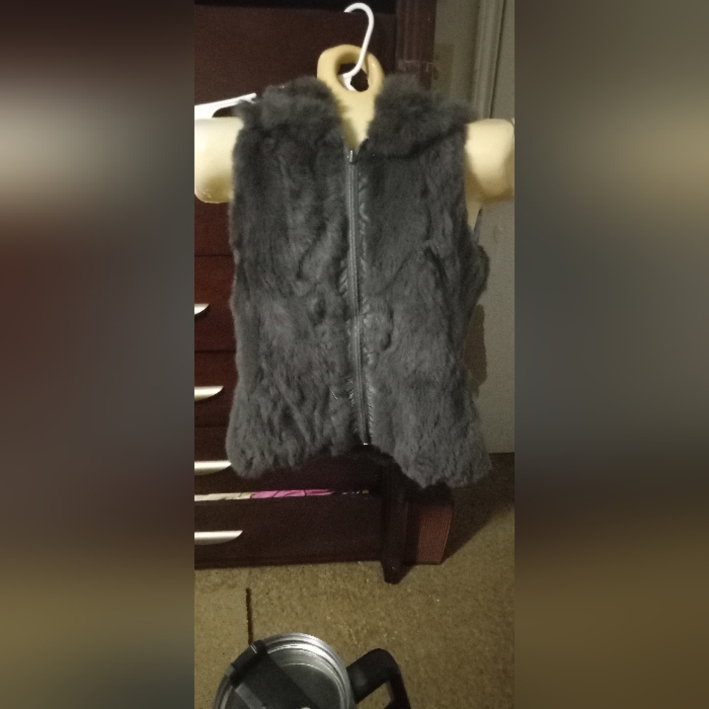 Rabbit fur vest